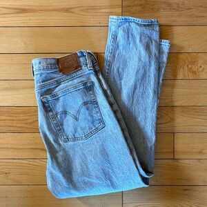 Levi's High Rise “Wedgie” Denim Jeans in Light Blue